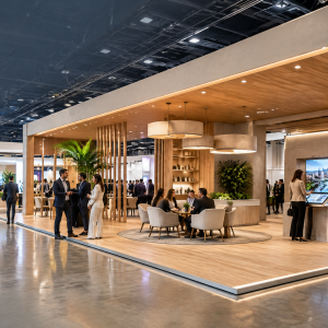 Stand construído e personalizado em grande feira de São Paulo